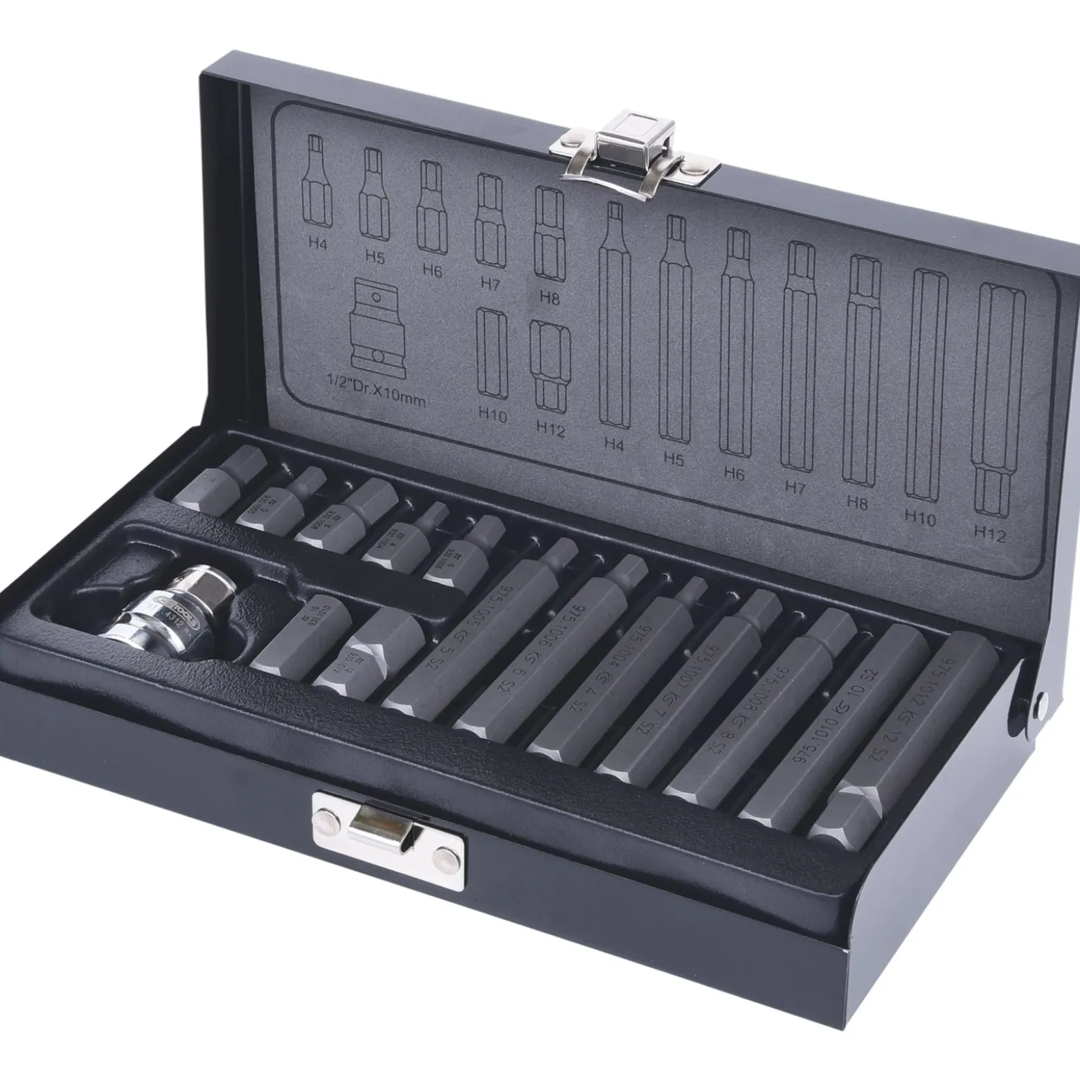 KS TOOLS 10 mm Bit-Satz 15tlg. Innensechskant - 911.5040