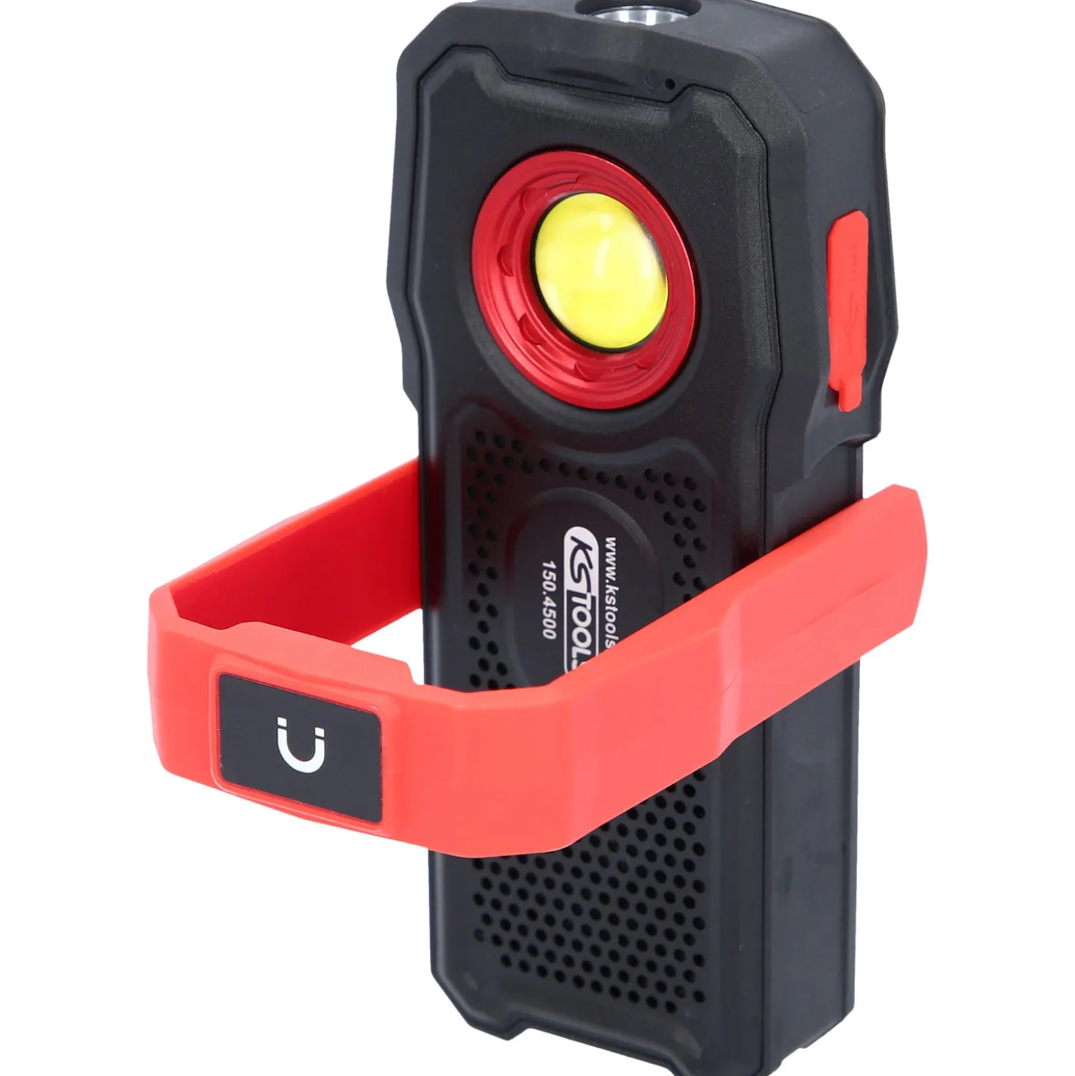KS TOOLS Mobile Werkstatt-Handlampe 500 Lumen mit Bluetooth Lautsprecher knickbar - 150.4500