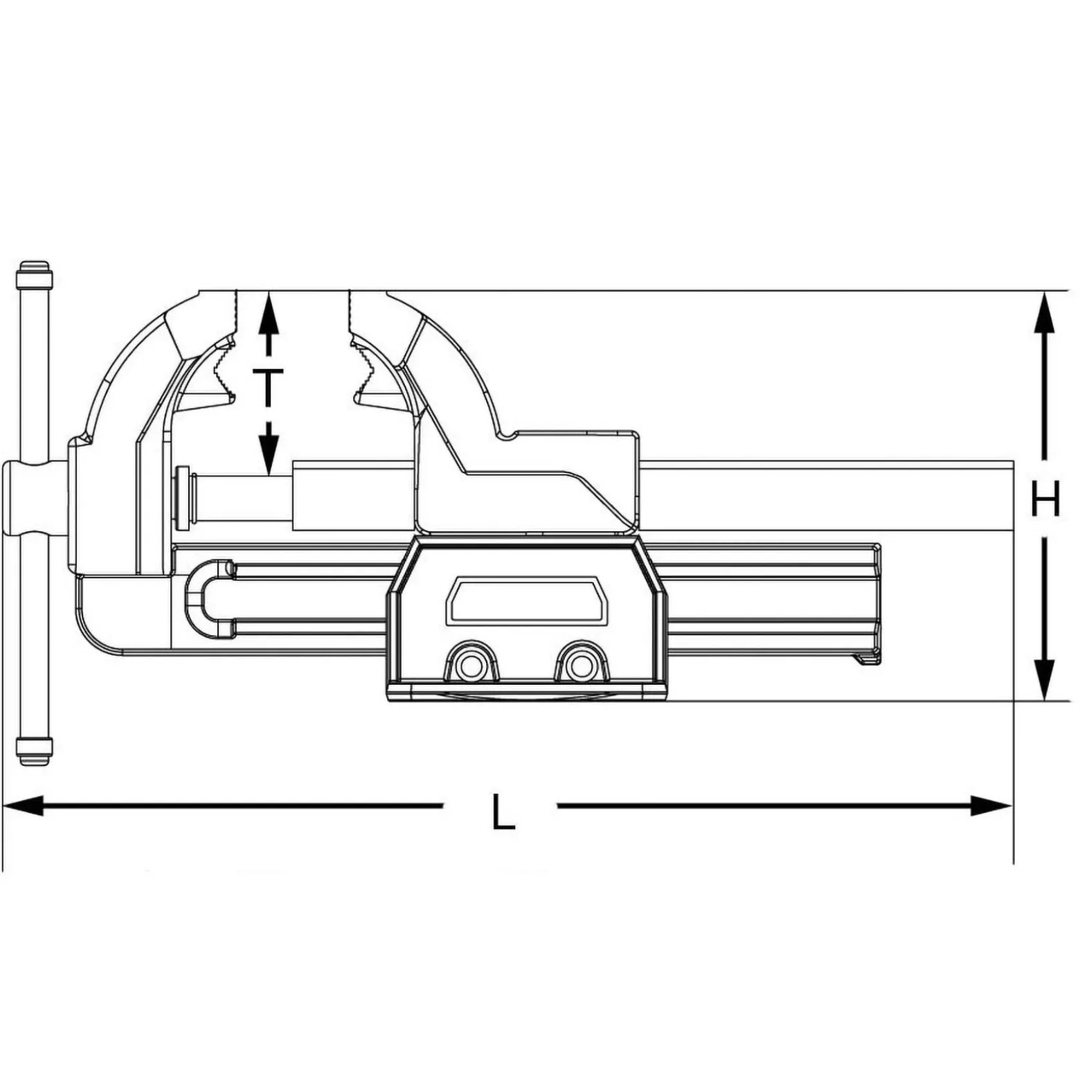 KS TOOLS Parallel-Schraubstock mit Drehteller 90 mm - 914.0025