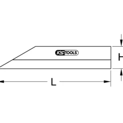 KS TOOLS Präzisions-Haarlineal 300 mm - 300.0636