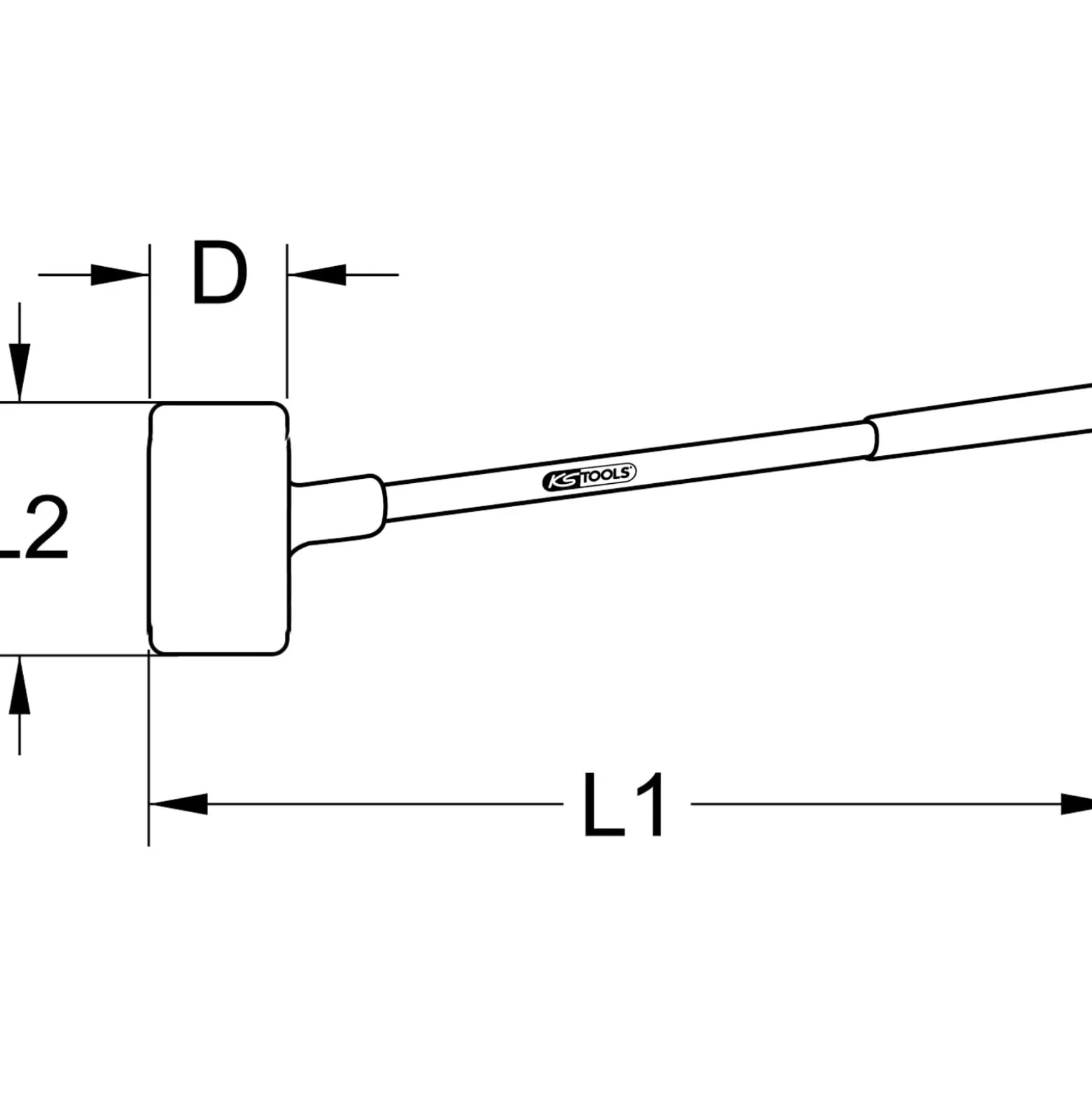 KS TOOLS Rückschlagfreier Schonhammer XL 5500g - 140.5259