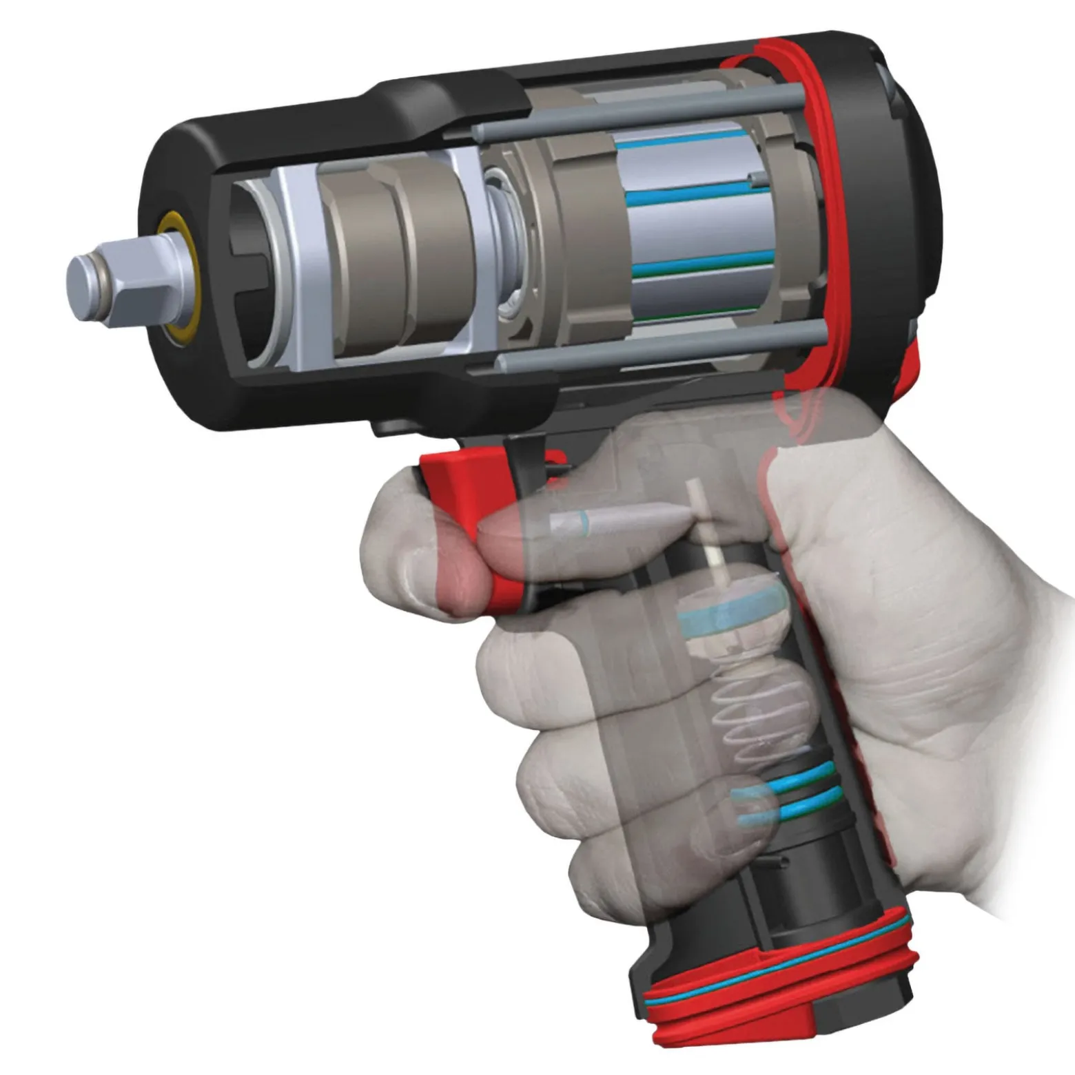 KS TOOLS 1/2" ROCKET II Hochleistungs-Druckluft-Schlagschrauber 2.300 Nm - 512.0002