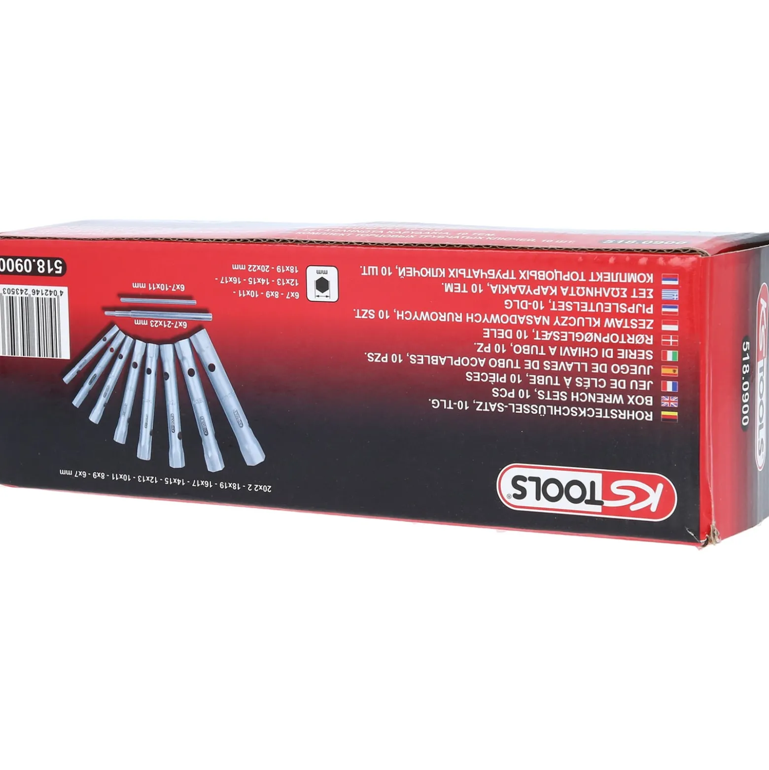KS TOOLS Rohrsteckschlüssel-Satz 10tlg. 6 x 7 - 20 x 22 mm - 518.0900