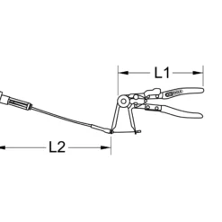 KS TOOLS Schlauchschellenzange mit Bowdenzug 650 mm - 115.1041
