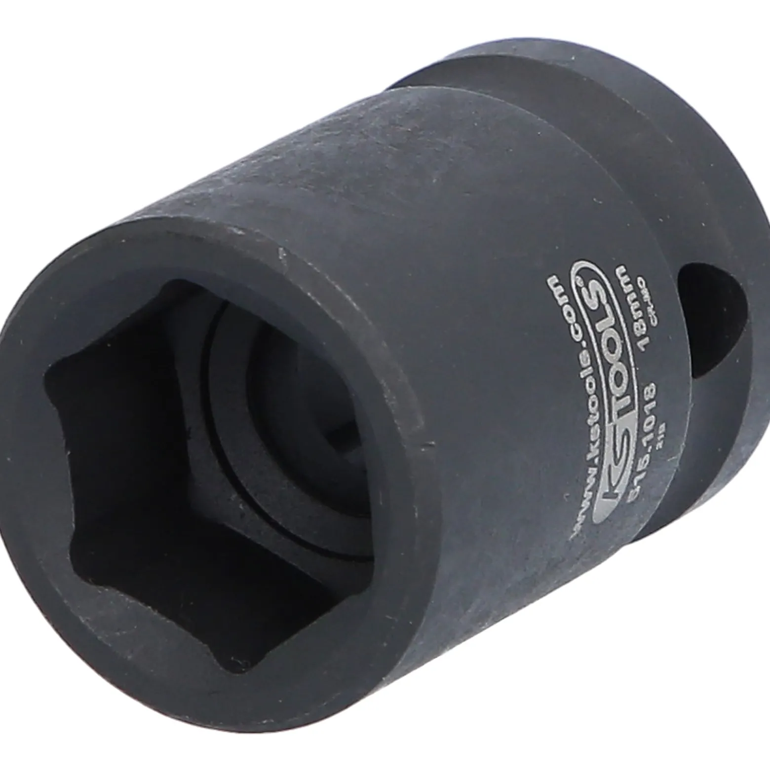 KS TOOLS 1/2" Sechskant-Kraft-Stecknuss kurz 18 mm - 515.1018