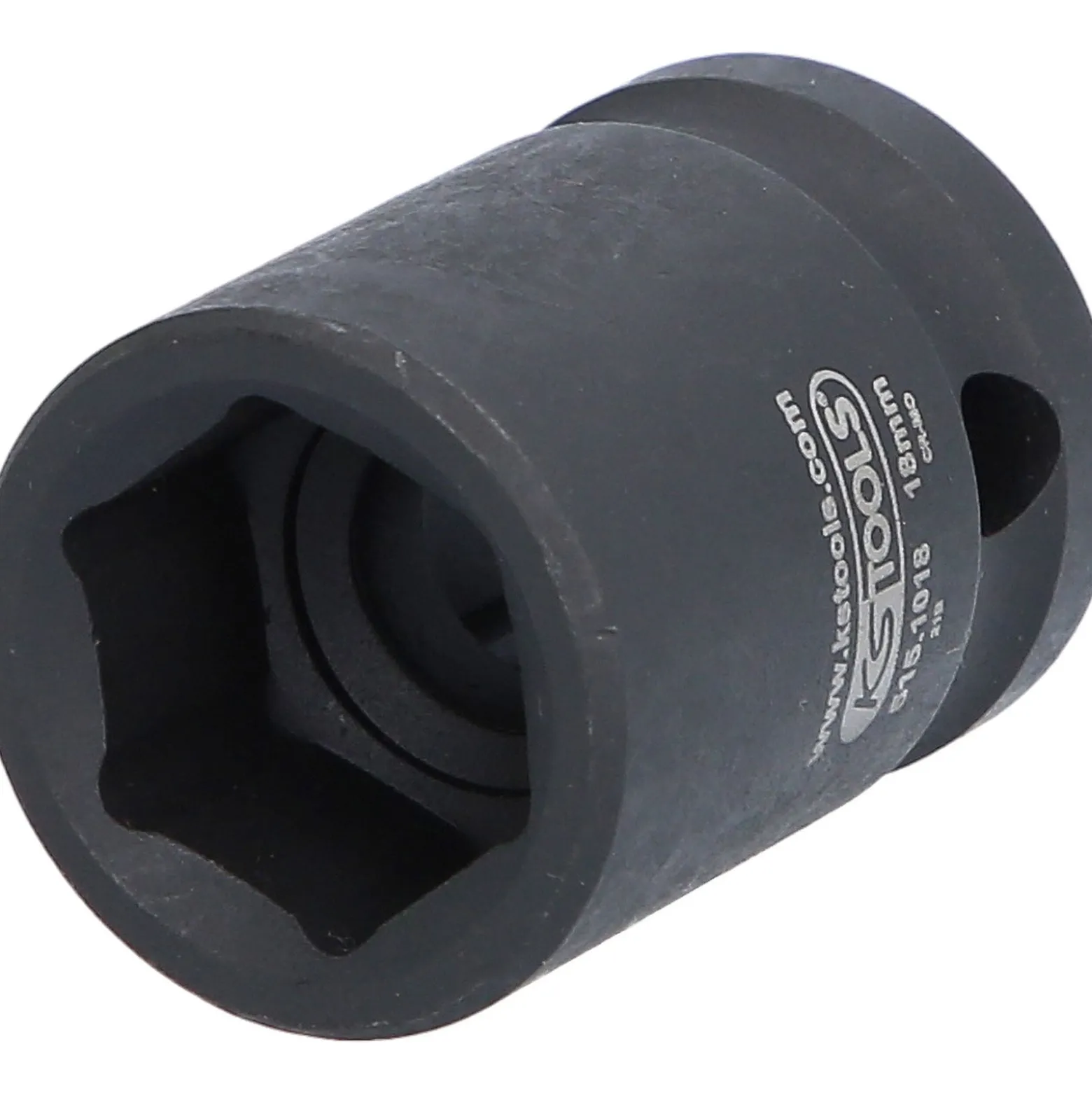 KS TOOLS 1/2" Sechskant-Kraft-Stecknuss kurz 18 mm - 515.1018