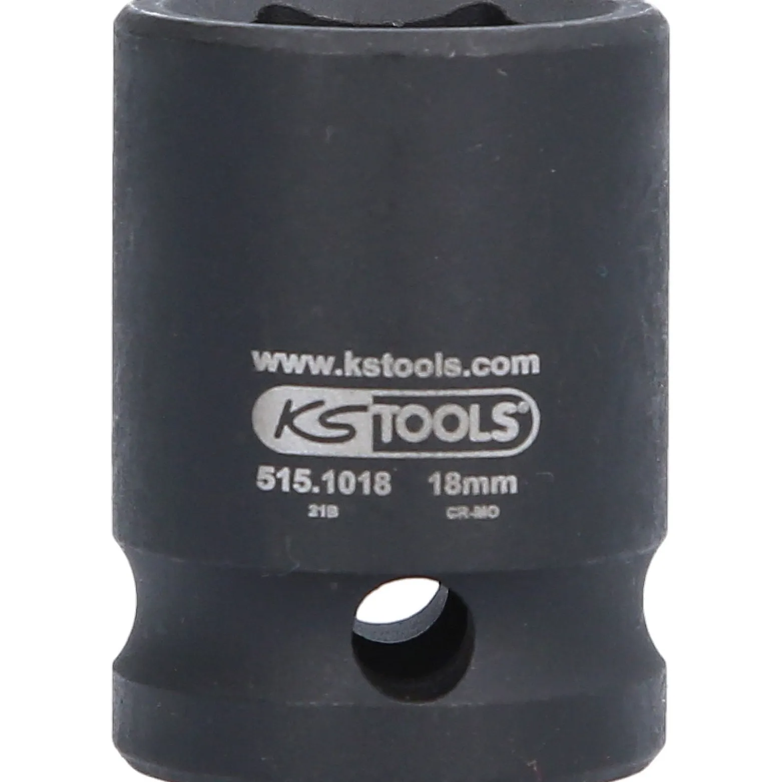 KS TOOLS 1/2" Sechskant-Kraft-Stecknuss kurz 18 mm - 515.1018