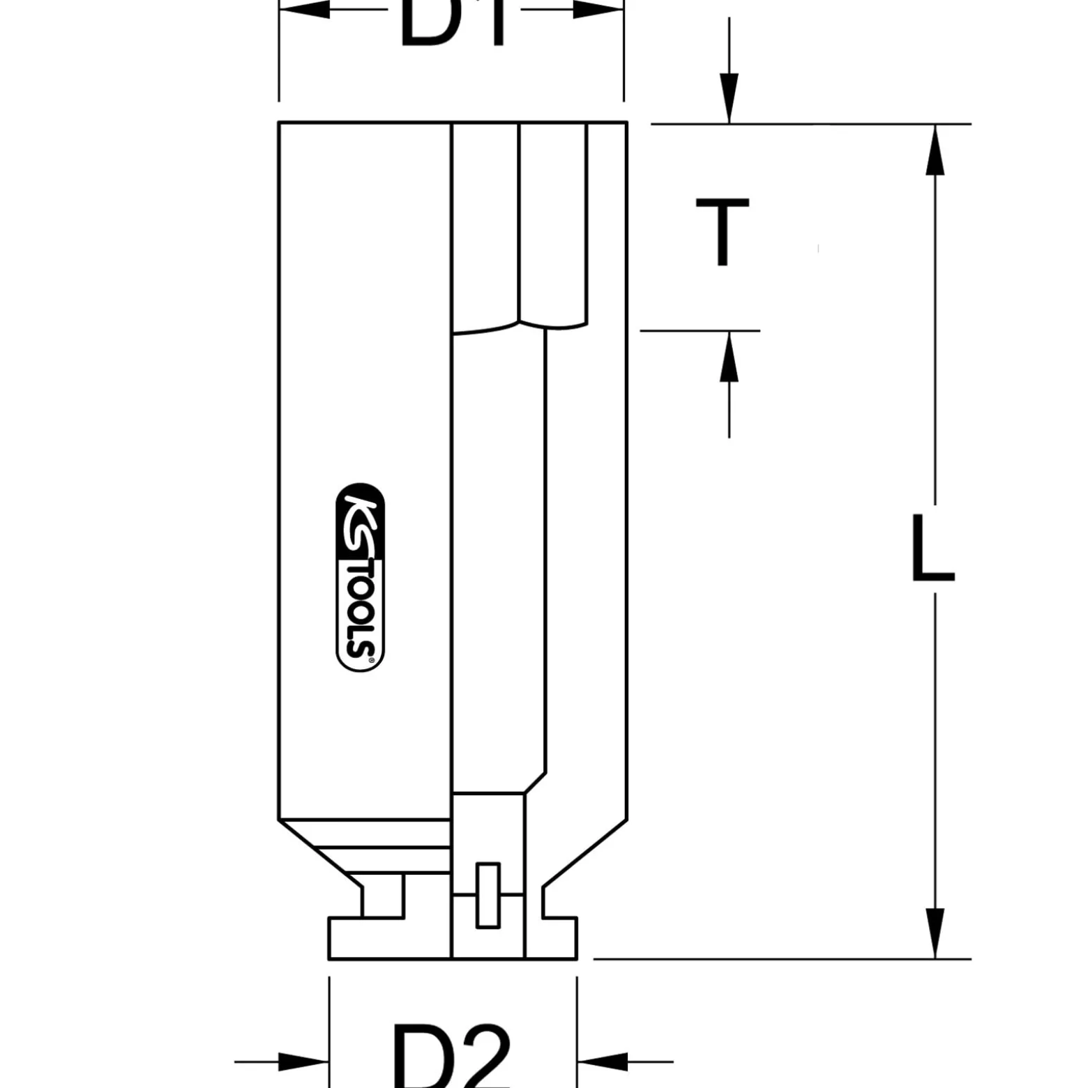 KS TOOLS 1/2" Sechskant-Kraft-Stecknuss lang 18 mm - 515.1118