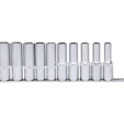 KS TOOLS 1/2" Sechskant-Stecknuss-Satz lang 10tlg. 10-19 mm - 917.0615