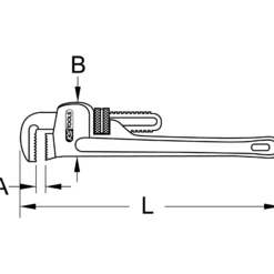 KS TOOLS Stahl-Einhand-Rohrzange 900 mm - 111.3530