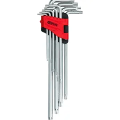 KS TOOLS Torx-Winkelstiftschlüssel-Satz mit Bohrung XL 9tlg.TB10-TB50 - 151.4580