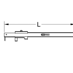 KS TOOLS Universalstreichmaß mit Anschlagrolle 200 mm - 300.0626