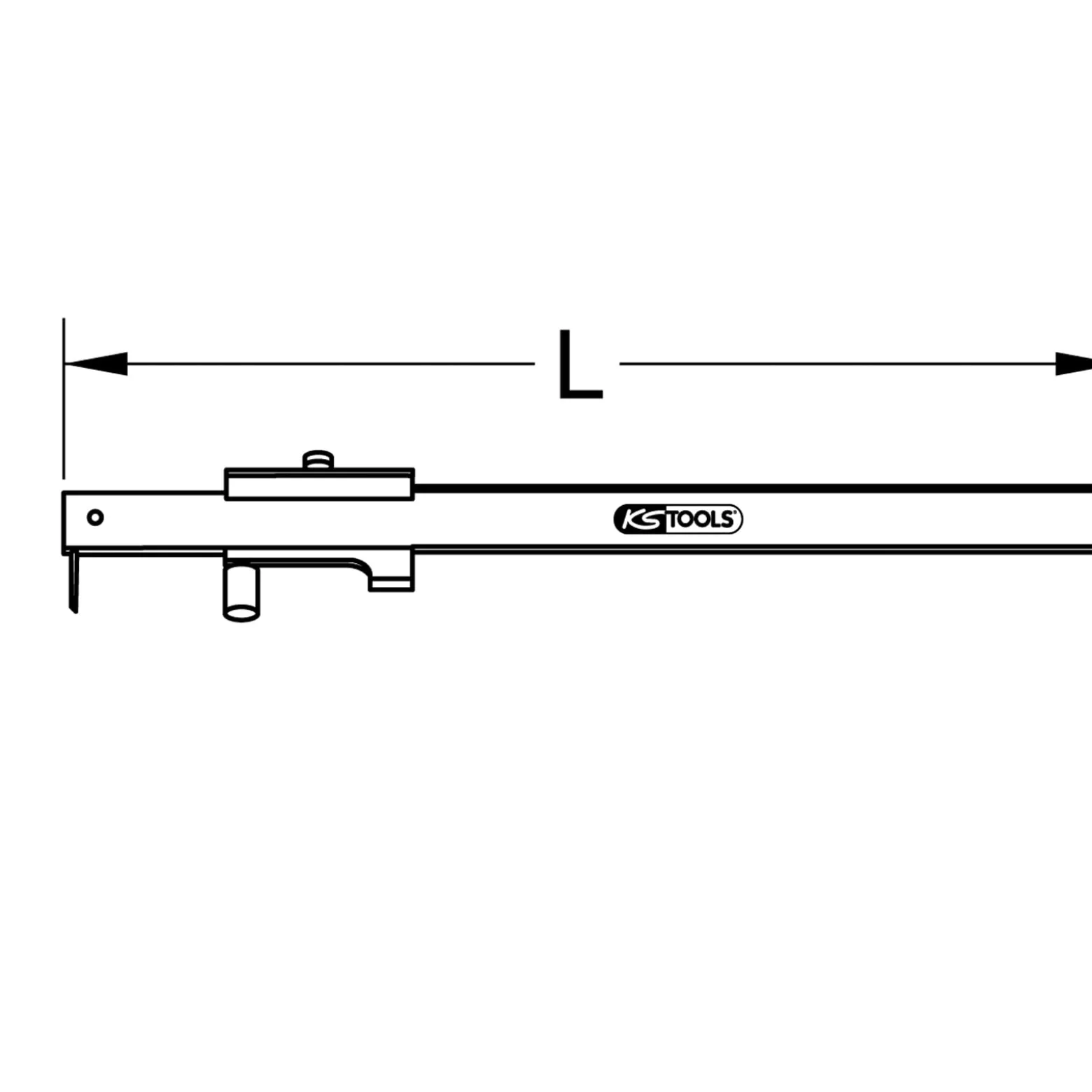 KS TOOLS Universalstreichmaß mit Anschlagrolle 200 mm - 300.0626