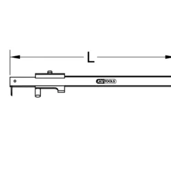 KS TOOLS Universalstreichmaß mit Anschlagrolle 200 mm - 300.0626