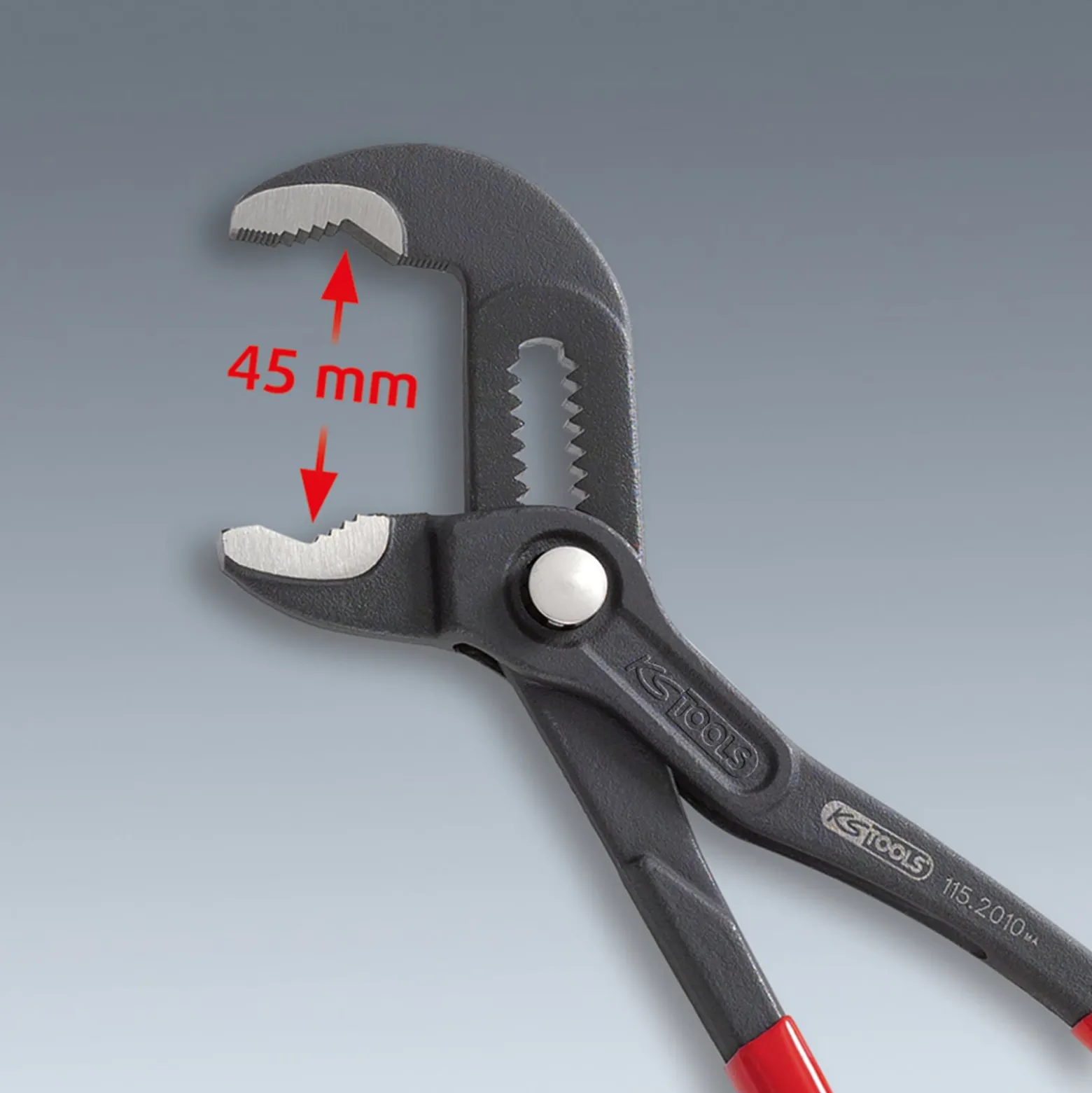 KS TOOLS Wasserpumpenzange mit Druckknopfverstellung 175 mm - 115.2011