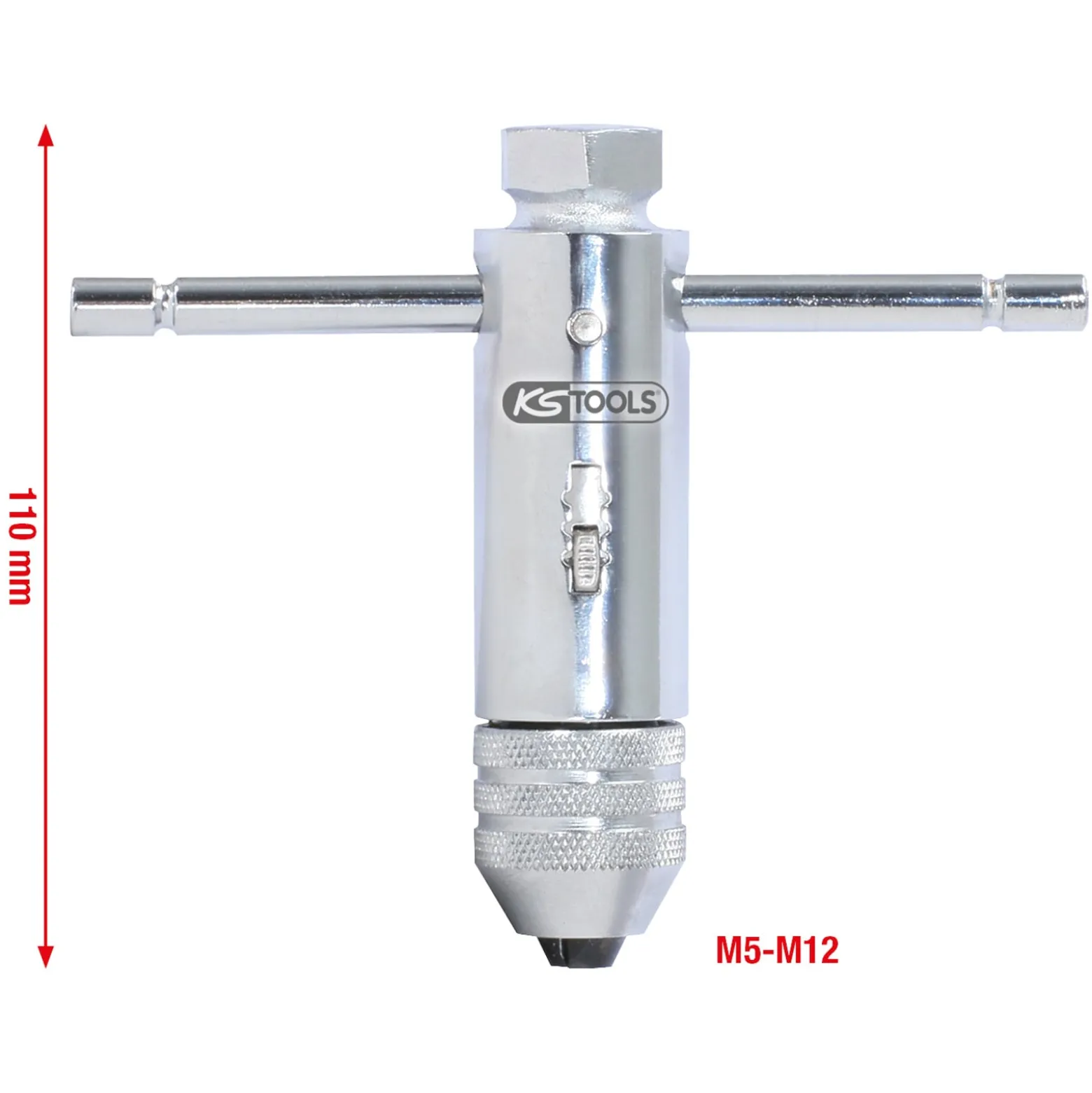 KS TOOLS Werkzeughalter mit Umschalt-Ratschenkopf 110 mm - 331.0665