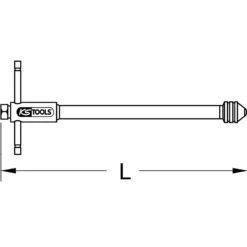 KS TOOLS Werkzeughalter mit Umschalt-Ratschenkopf 110 mm - 331.0665