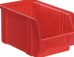 LA-KA-PE Sichtlagerkasten L 230 / 200 x B 140 x H 130 mm rot - LK3 ROT