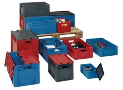 LA-KA-PE Transportstapelbehälter L600xB400xH420mm - VTK 600/420-0 ROT