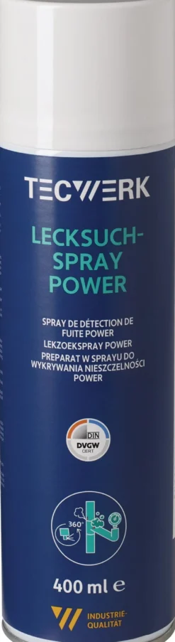 Lecksuchspray Power farblos DVGW 400ml Spraydose TECWERK