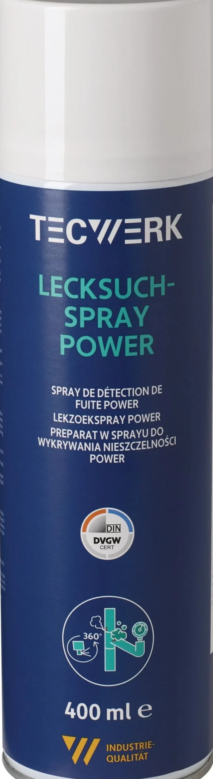 Lecksuchspray Power farblos DVGW 400ml Spraydose TECWERK