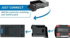 LED-Strahler BASIC CONNECT 97 W 1000 lm 5,2 Ah 18 V IP30 SCANGRIP