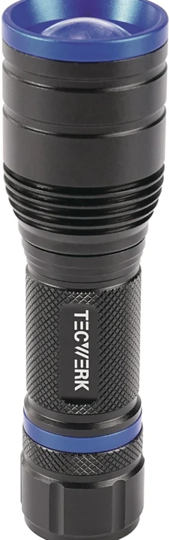 LED-Taschenlampe 150-500 lm 3xAAA 100/170m schwarz TECWERK