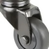 Lenkrolle D.50mm Trgf.50kg m.Rückenloch Ku.Kugell.Gum.schwarz BS ROLLEN