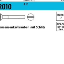 Linsensenkschraube ISO 2010 Schlitz M5x 18 A 2 200 Stück
