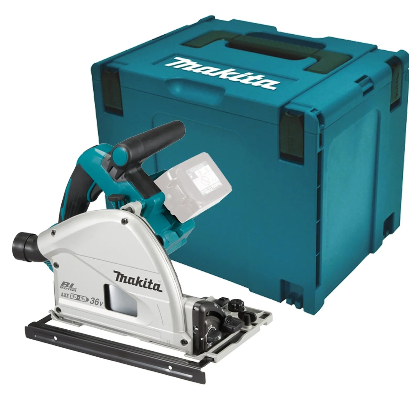 Makita DSP601ZJU Akku-Tauchsäge 2x18V / 56 mm Solo mit Bluetooth im MAKPAC