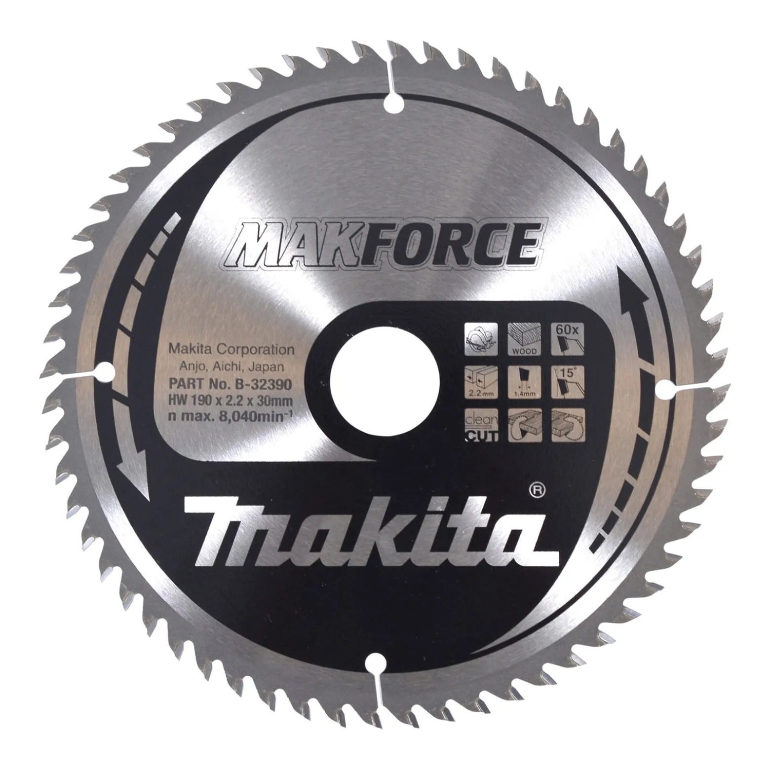 Makita MAKFORCE Sägeblatt 190x30x60Z - B-32390