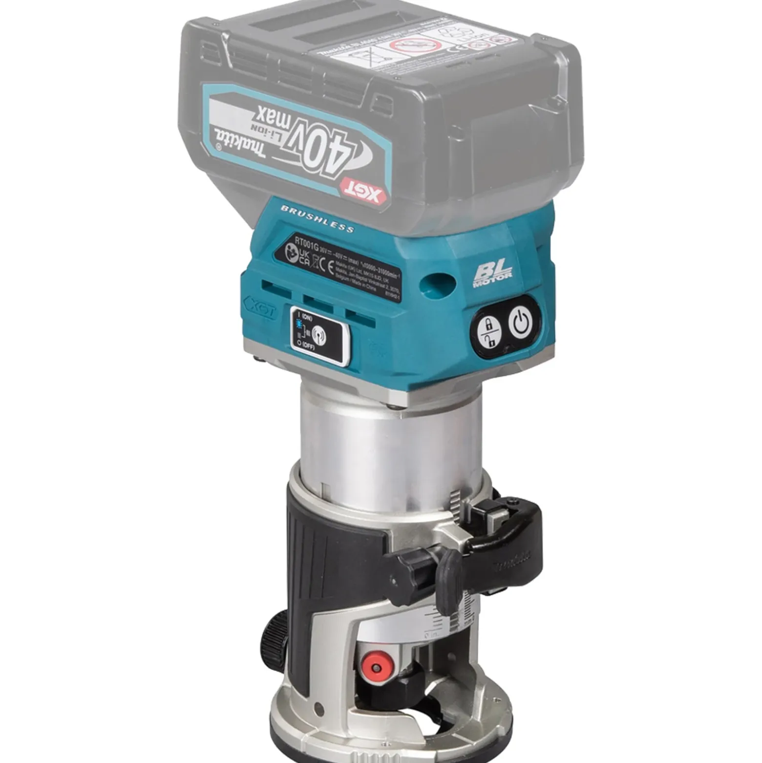 Makita RT001GZ10 Akku-Multifunktionsfräse 40V max. inkl. Zubehör Solo im MAKPAC