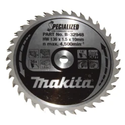Makita SPECIALIZED Sägeblatt 136x10x36Z - B-32948