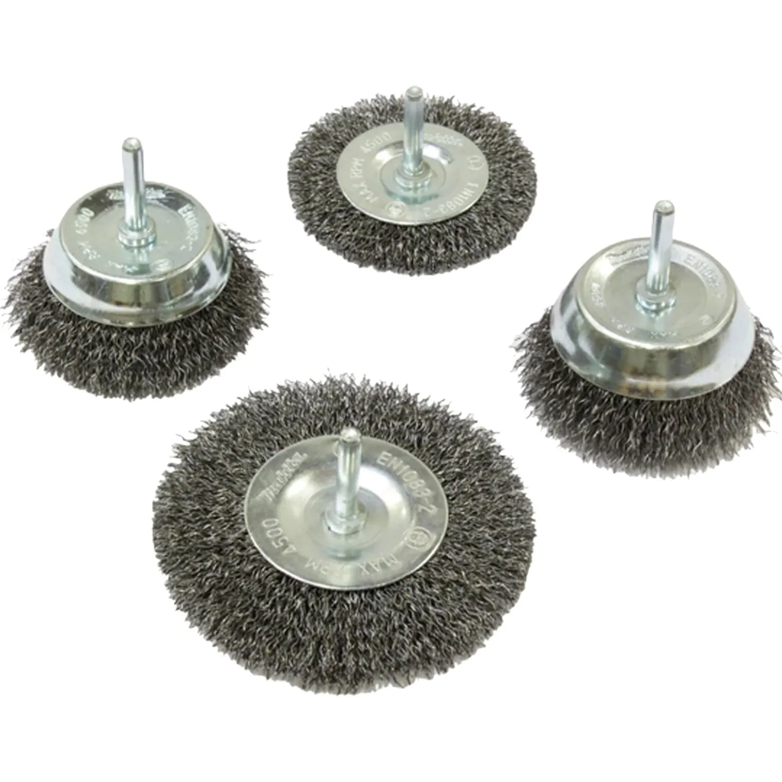Makita Topf- und Rundbürsten-Set 4tlg. Stahl für Bohrer - D-65729