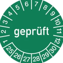 Mehrjahresprüfplakette D.30mm gepr.2026-2031 Folie Btl.a 100 St.