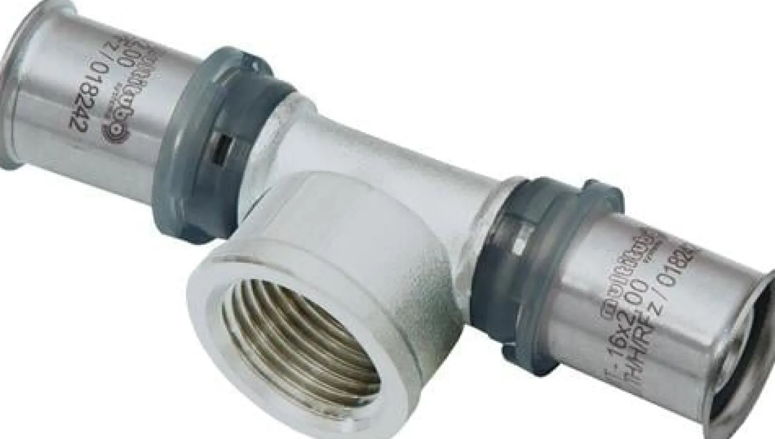 Multitubo Metall-Press-T-Stück G2 IG 25x1/2Z IGx25mm
