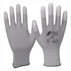 Nitras Handschuhe grau / weiß Gr. 9 - 6230T-9