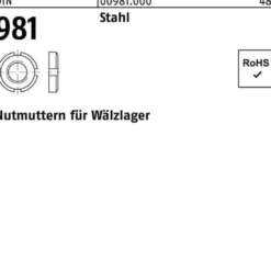 Nutmutter DIN 981 KM17 M 85x2 Stahl 5 Stück