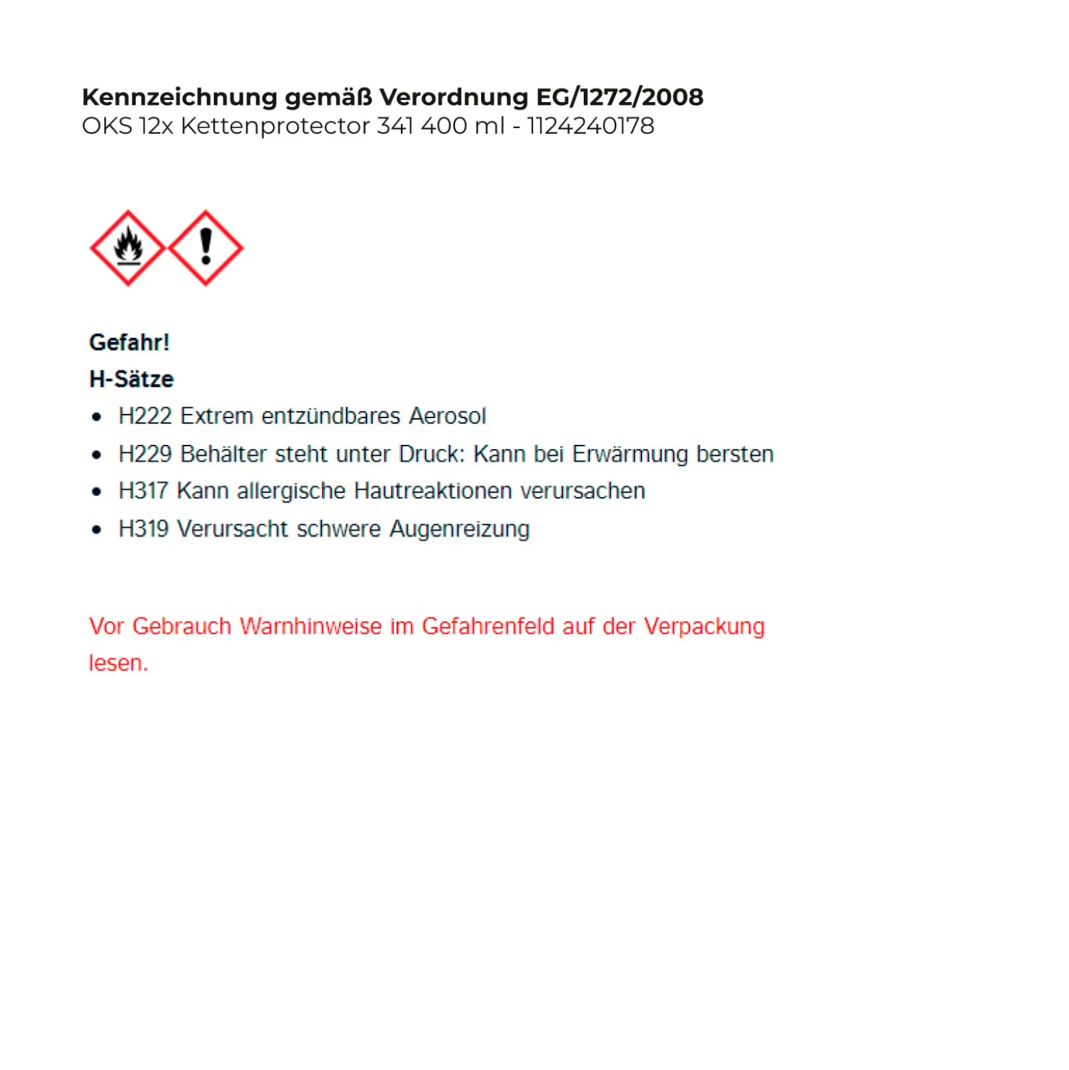 OKS Kettenprotector 341 400 ml - 1124240178