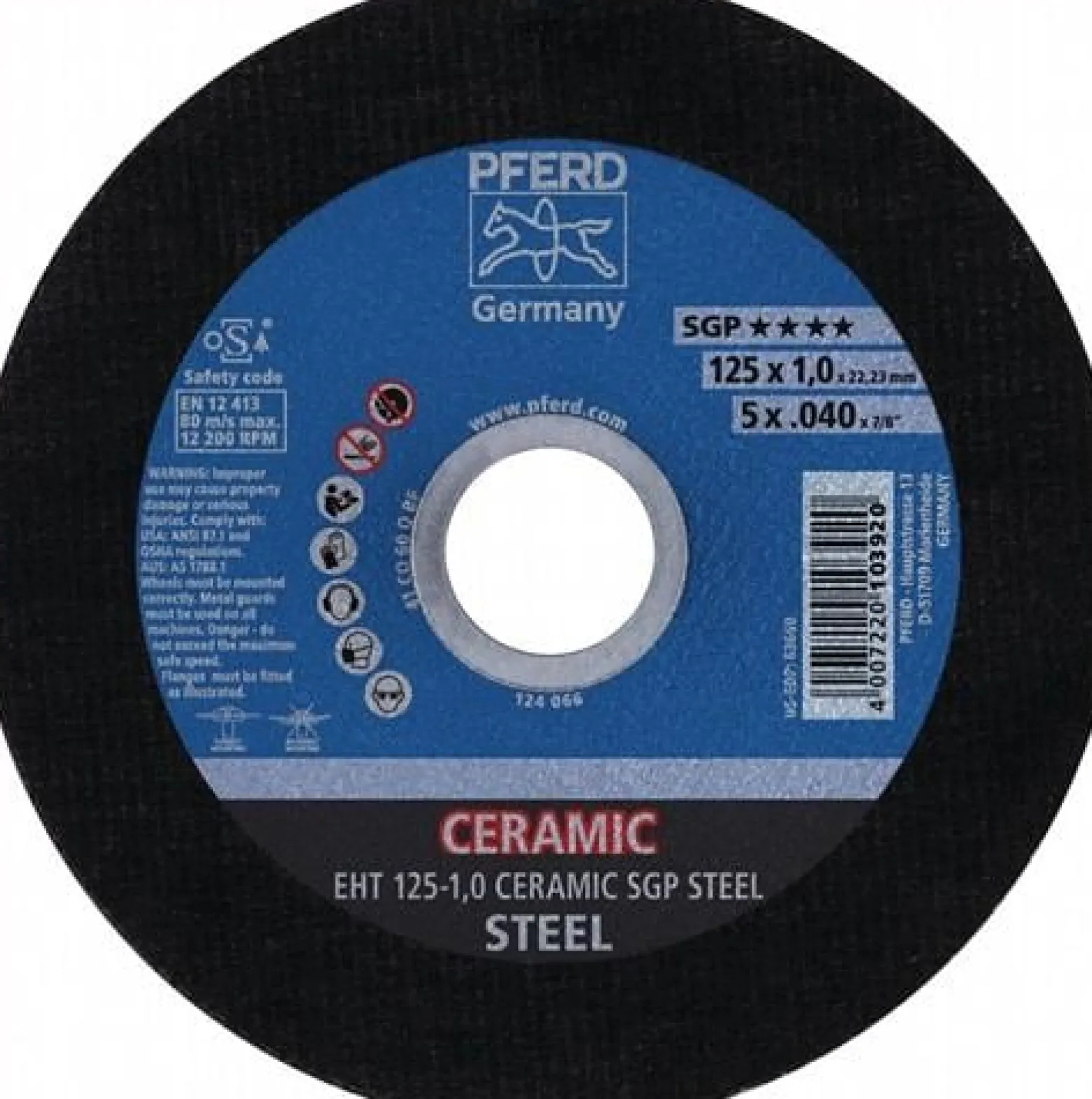 PFERD Trennscheibe Ceramic SGP Steel Ø 125 x 1 mm gerade - 61312510