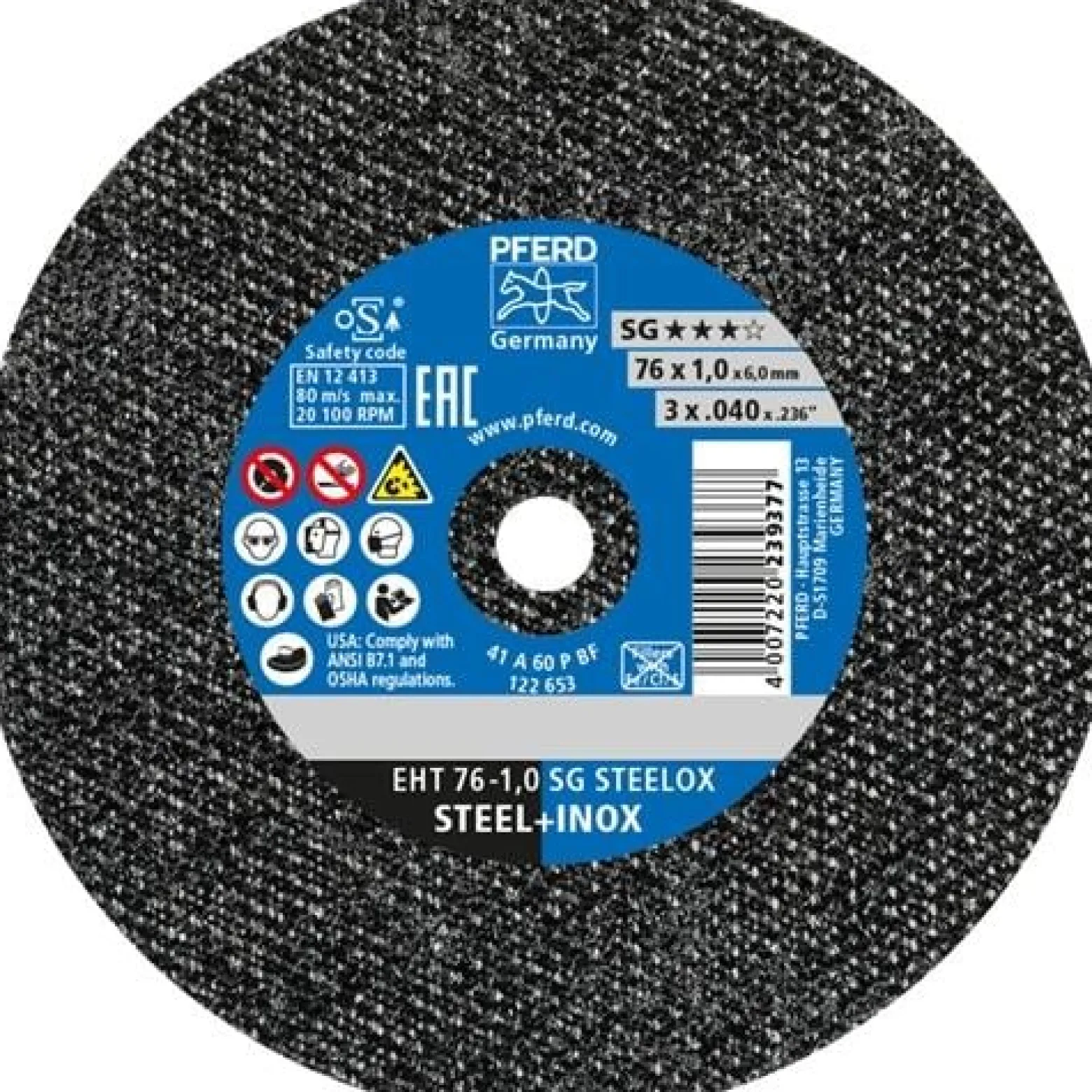 PFERD Trennscheibe SG STEELOX Ø 76 x 1,1 mm gerade - 65508000