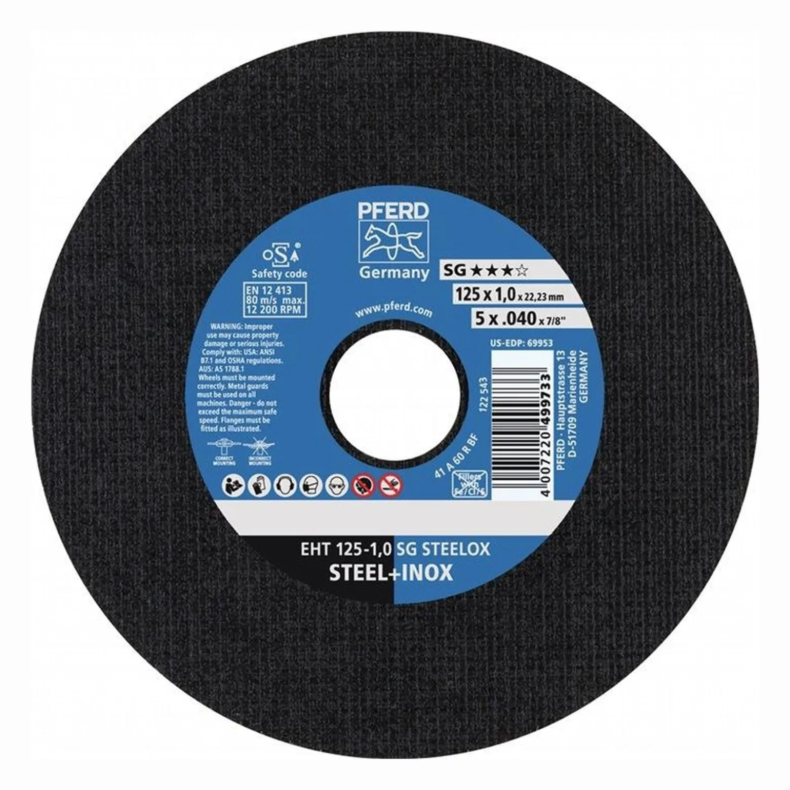 PFERD Trennscheibe SG STEELOX Ø 125 x 2,4 mm gerade - 61331432