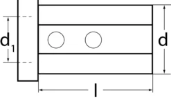 Reduzierbuchse Form 1 Bohrungs-D.12mm AD 32mm Einspann-L.56mm TECWERK