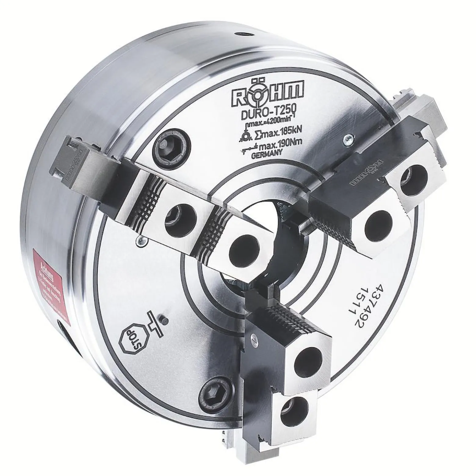 Röhm DURO-T 250, KK 8, ISO 702-3, Stehbolzen und Bundmutter, Grund- und Aufsatzbackenn - 437557