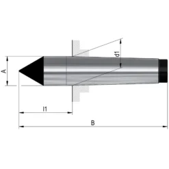 Röhm Feste Zentrierspitzen, Aufnahme MK 5, DIN 806, volle Spitze, nur geschliffen - 326816