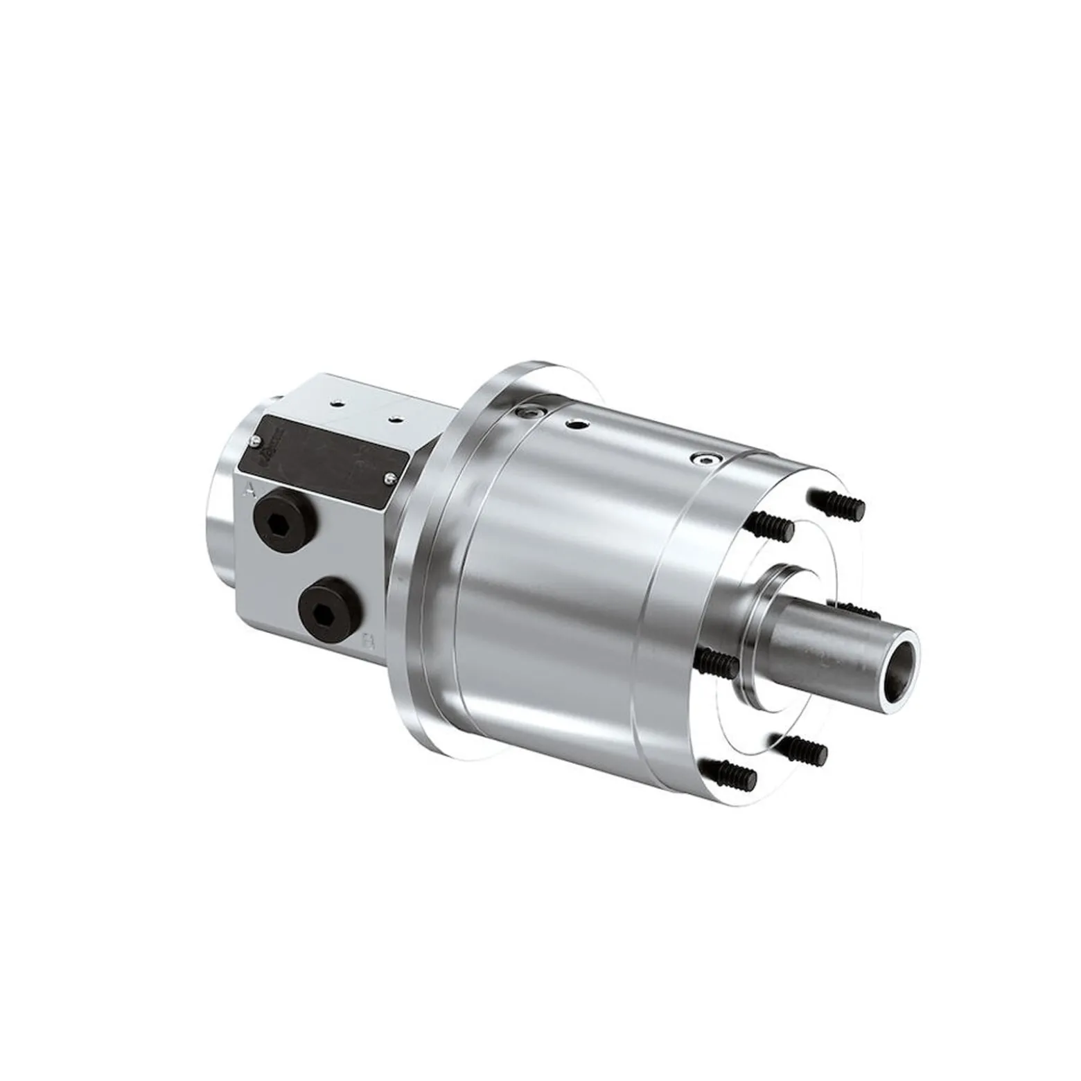 Röhm Forto-H 100 - hydraulisch betätigter Spannzylinder ohne Durchgang zylindrische Zentrieraufnahme - ZA 80, bis 80 bar - 443474