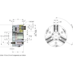Röhm Kraftspannfutter DURO-A 110 Spitzverzahnung 60° Kurzkegelaufnahme - KK4 - 183734