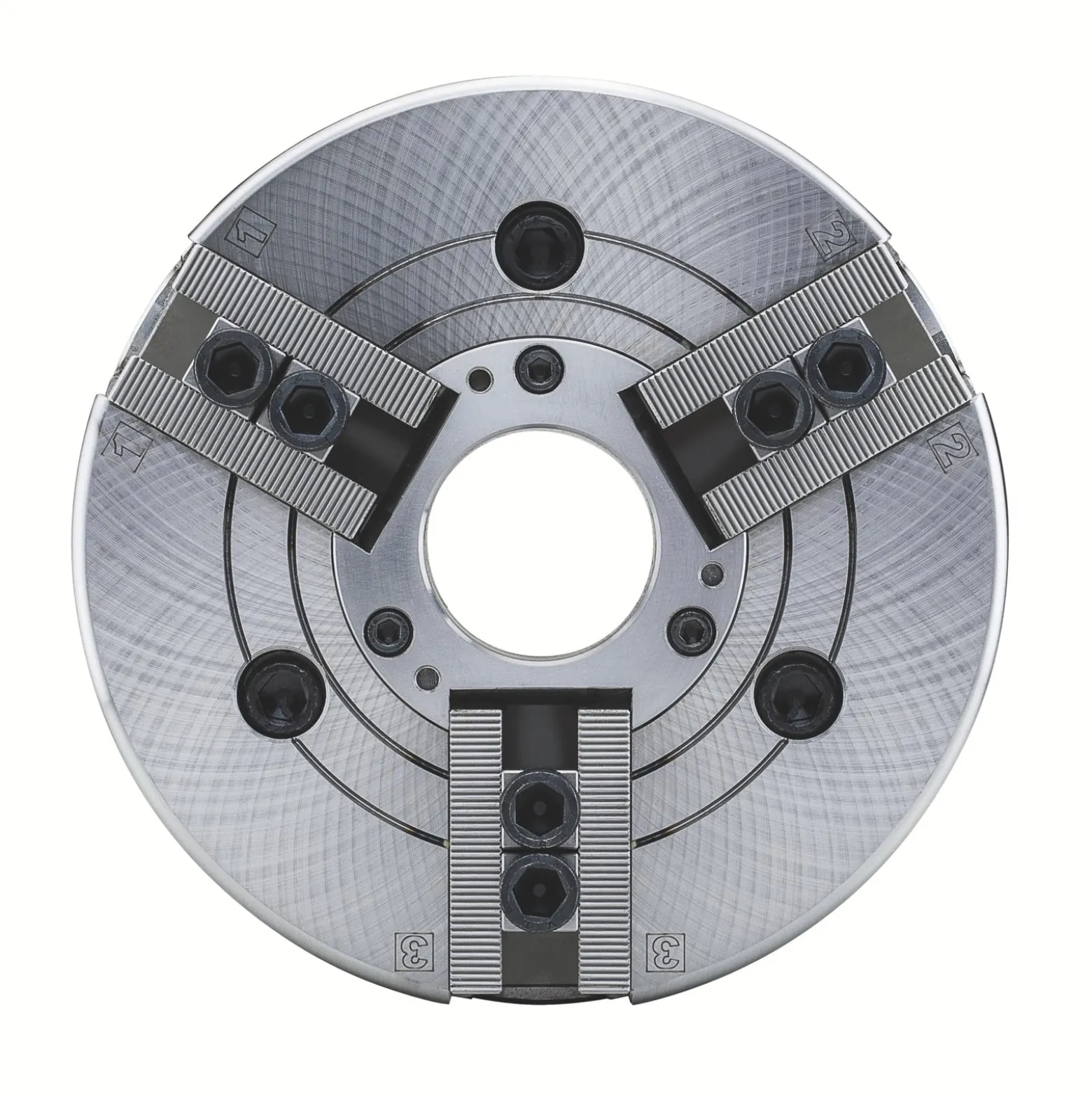 Röhm Kraftspannfutter KFD-HE 170, 3-Backen, Spitzverzahnung90°, Zylindrische Zentrieraufnahme - 154384