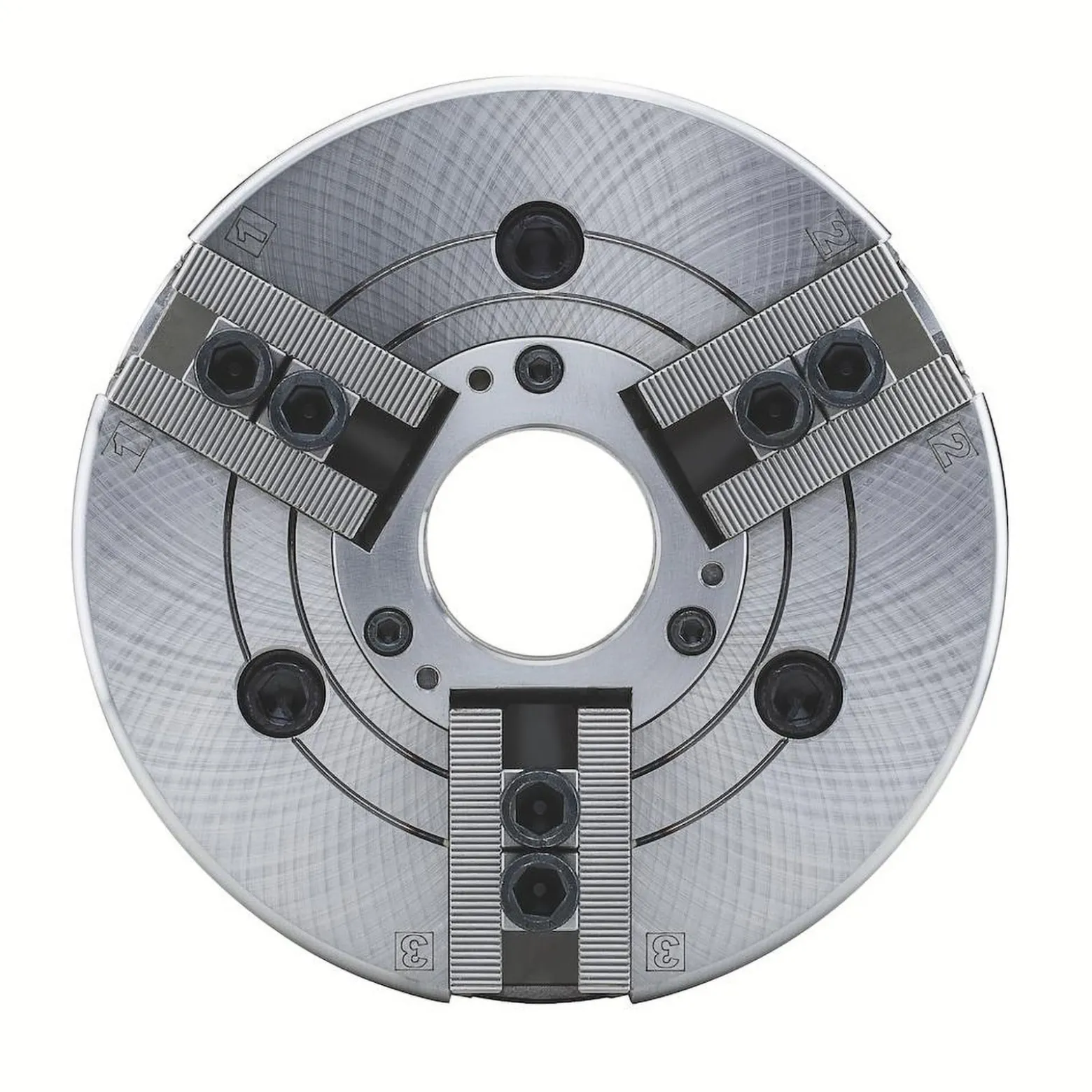 Röhm Kraftspannfutter KFD-HE 170, 3-Backen, Spitzverzahnung90°, Zylindrische Zentrieraufnahme - 154384