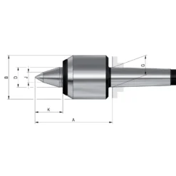 Röhm Mitlaufende Zentrierspitzen 60°, MK4, Größe 424, für hohe Belastunge - 303598